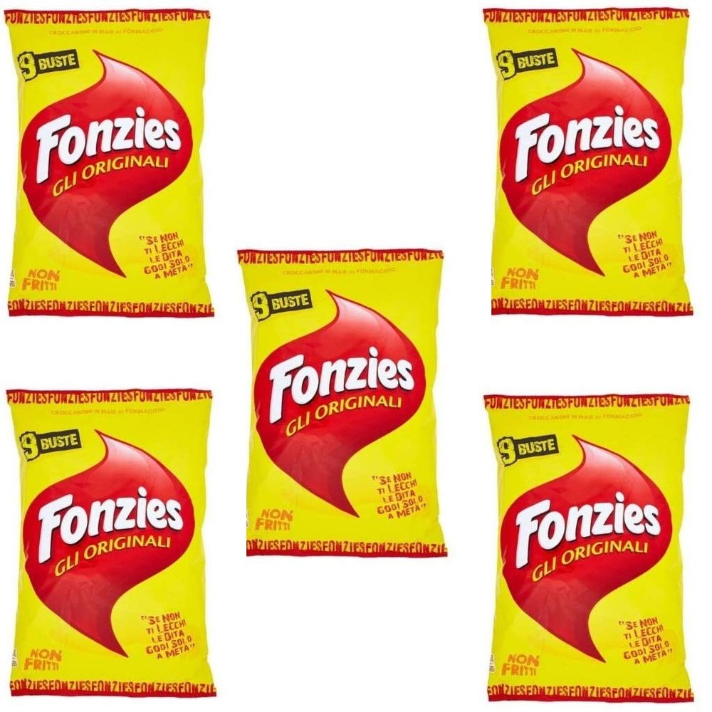 45x Fonzies Corn Snacks Crisps Potato Chips Cheese Flavour 211g (5 9 Portions [23g])