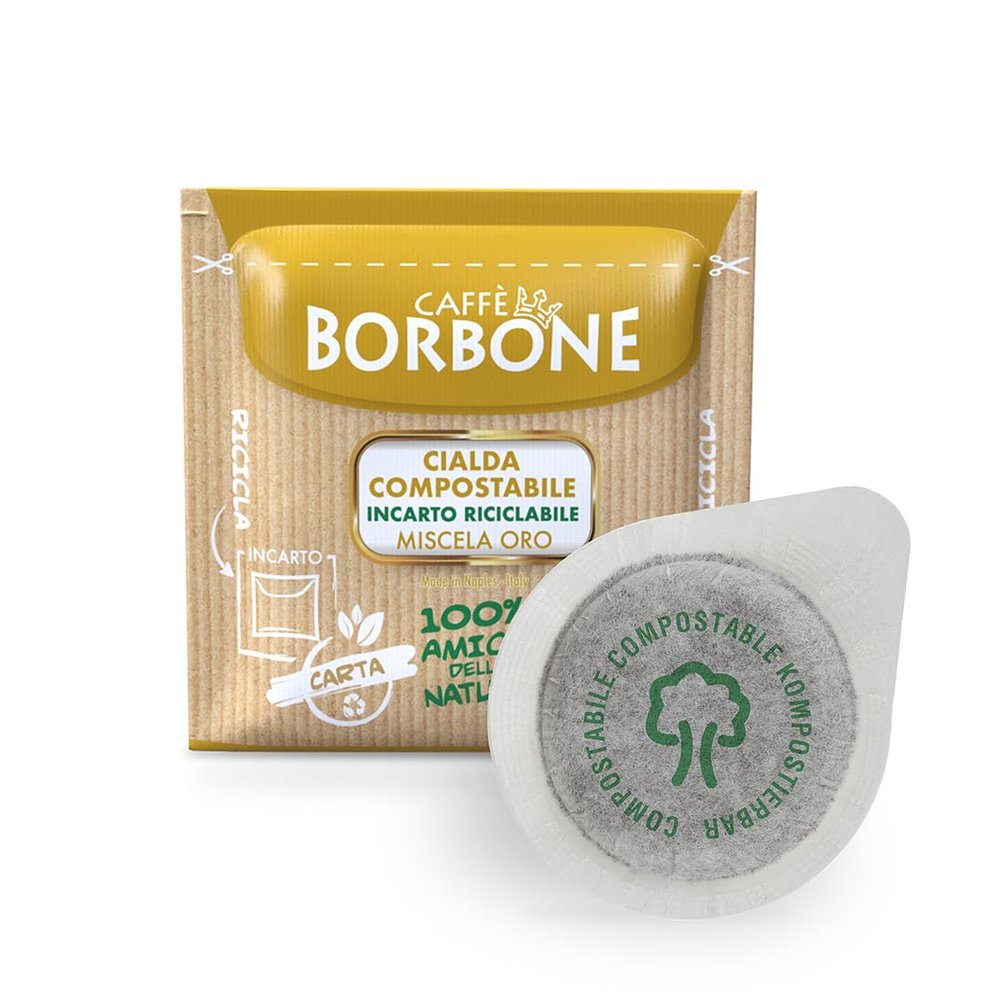 Caff Borbone Compostable Pads, Gold Coffee Blend - 50 Pods - ESE System