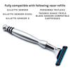 Taconic Shave's Heavyweight Chrome Gillette Sensor Compatible Razor - One Razor Blade Included view 3