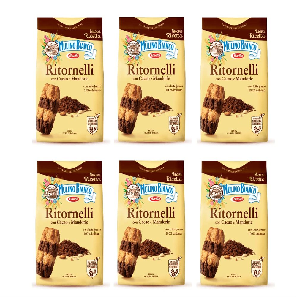 6X Mulino Bianco Ritornelli Italian Biscuits Cookies 700g