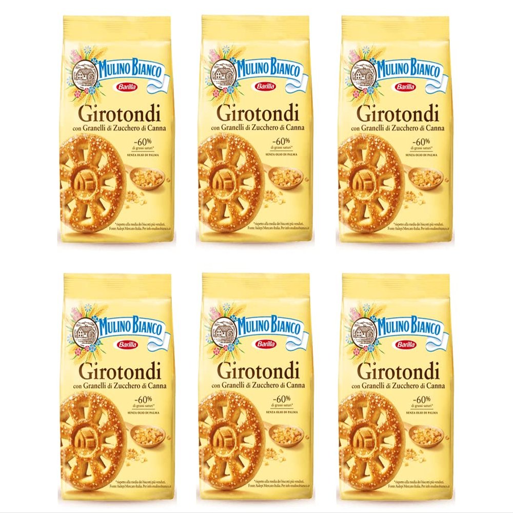 6 x Mulino Bianco Girotondi biscuits, 350 g, butter biscuits, biscuits, biscuits, cakes, brioche
