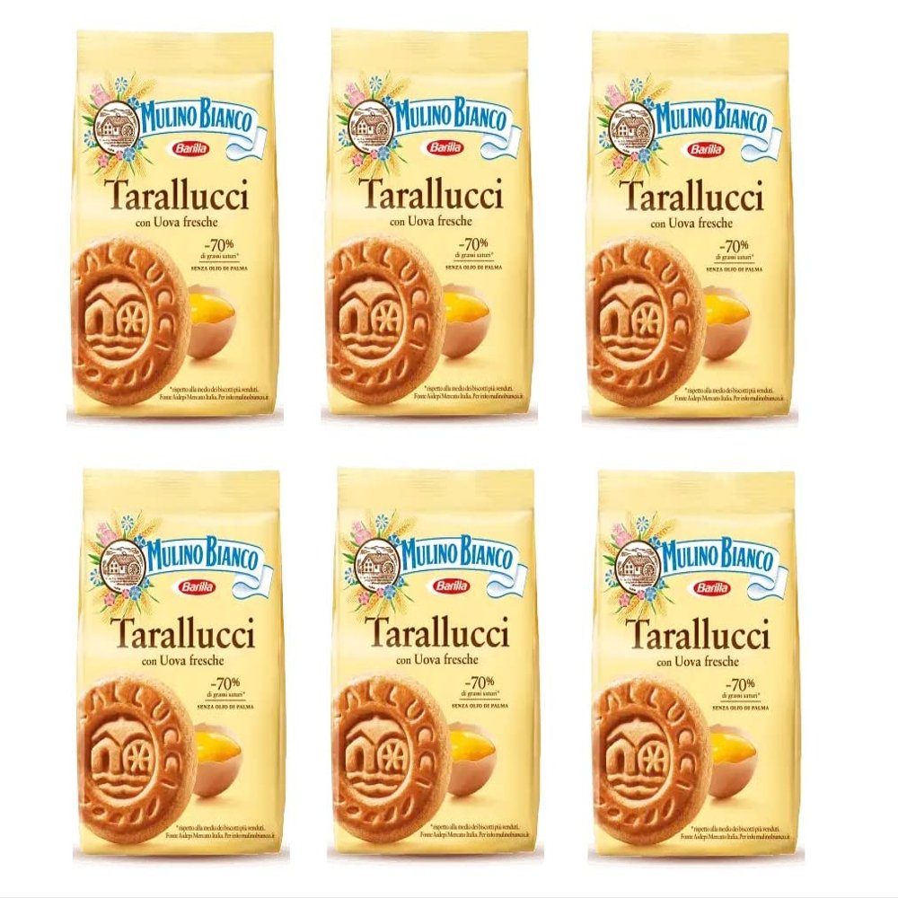 6X Mulino Bianco Tarallucci Italian Bisvuits Cookies 350g