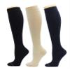 3 Pairs Women's Knee-high Therapeutic Graduated Anti-Fatigue 8-15mmHg Combed Cotton Compression Socks - - One Size view 1