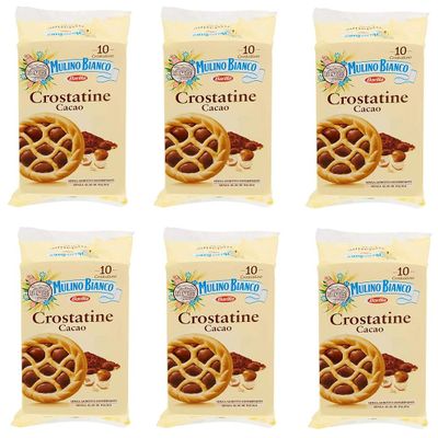 6X Mulino Bianco Crostatina Chocolate Tart Pastry (10x 24g)