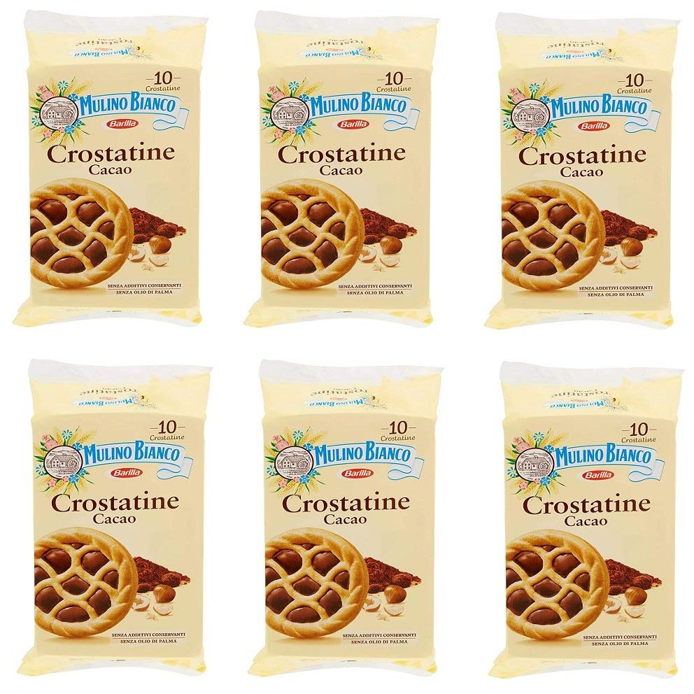6X Mulino Bianco Crostatina Chocolate Tart Pastry (10x 24g)