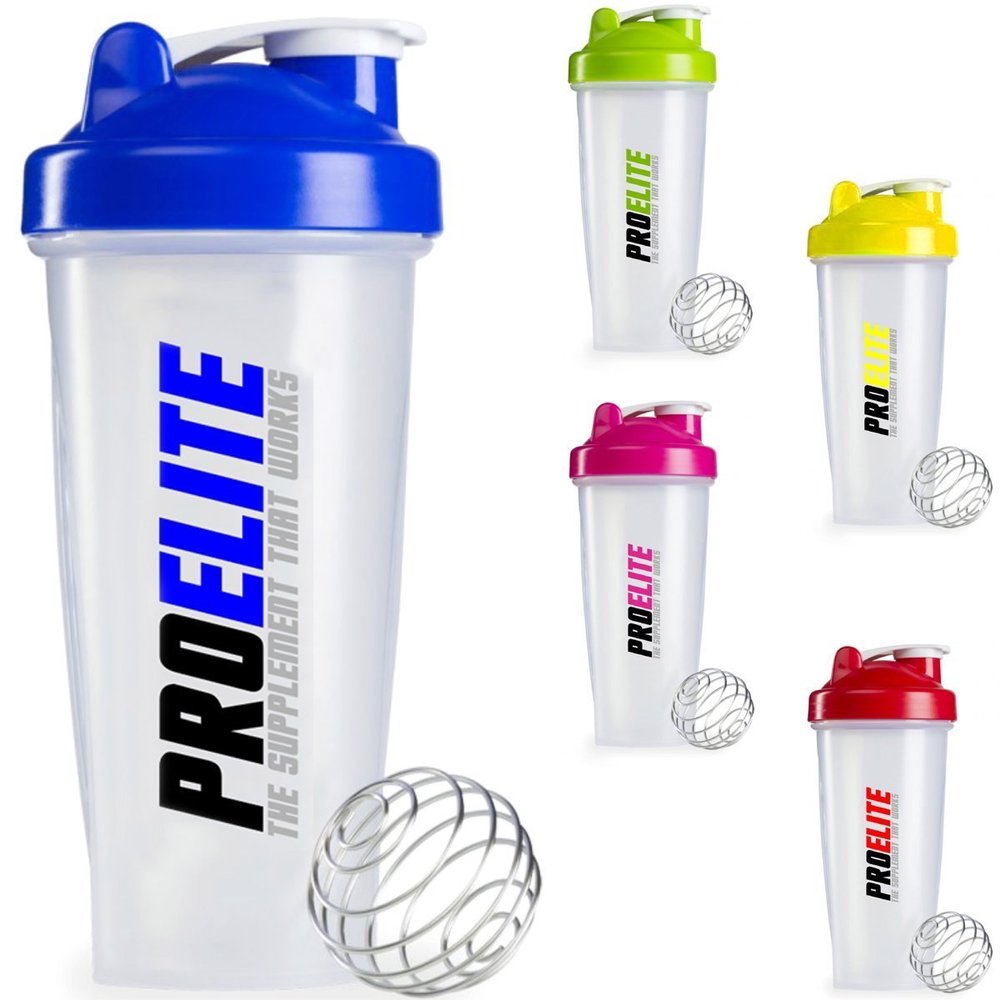 Proelite Proelite Protein Shaker Bottle 600ml Unisex Mixball (Red) (X 1 Units)