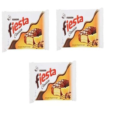 3x Ferrero Fiesta Sponge Fingers with Chocolate (10 x 36g) Snack! Dessert!