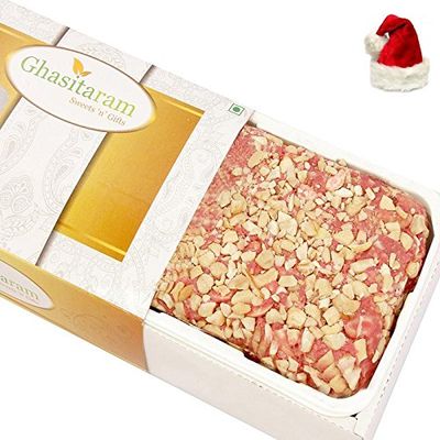 Ghasitaram Gifts Christmas Gifts Mithai Cake - Roasted Cashew Strawberry Cake