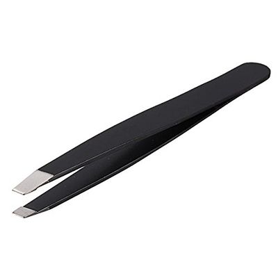 C-FUNN Stainless Steel Black Slanted Tip Tweezer Clip Tools