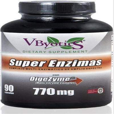 V.byotic Super Enzimas Con Dygeszime 90 Capsulas