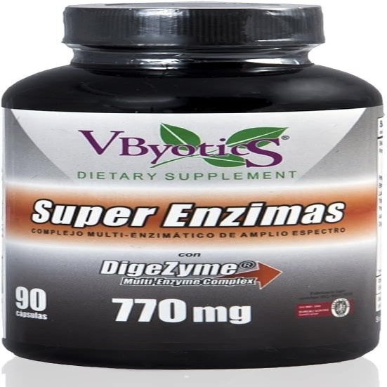 V.byotic Super Enzimas Con Dygeszime 90 Capsulas