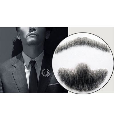 Remeehi Goatee Men's Beard Human Hair Lace Hand-Made Fake Facial Mustache Costume Pretend ZZhen