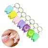 15m Waxed Dental Floss Picks Dental Care with Key Ring for Travel and outdoor Random Colors (8) view 1
