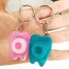 15m Waxed Dental Floss Picks Dental Care with Key Ring for Travel and outdoor Random Colors (8) view 2
