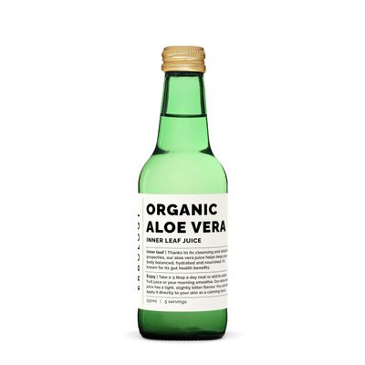 Erbology Organic Aloe Vera Inner Leaf Juice 250ml - Acemannan Polysaccharides > 1600mg/l - Supports Immunity and Gut Health - Sustainably Sourced in Spain - Unfiltered and Undiluted - No preservatives
