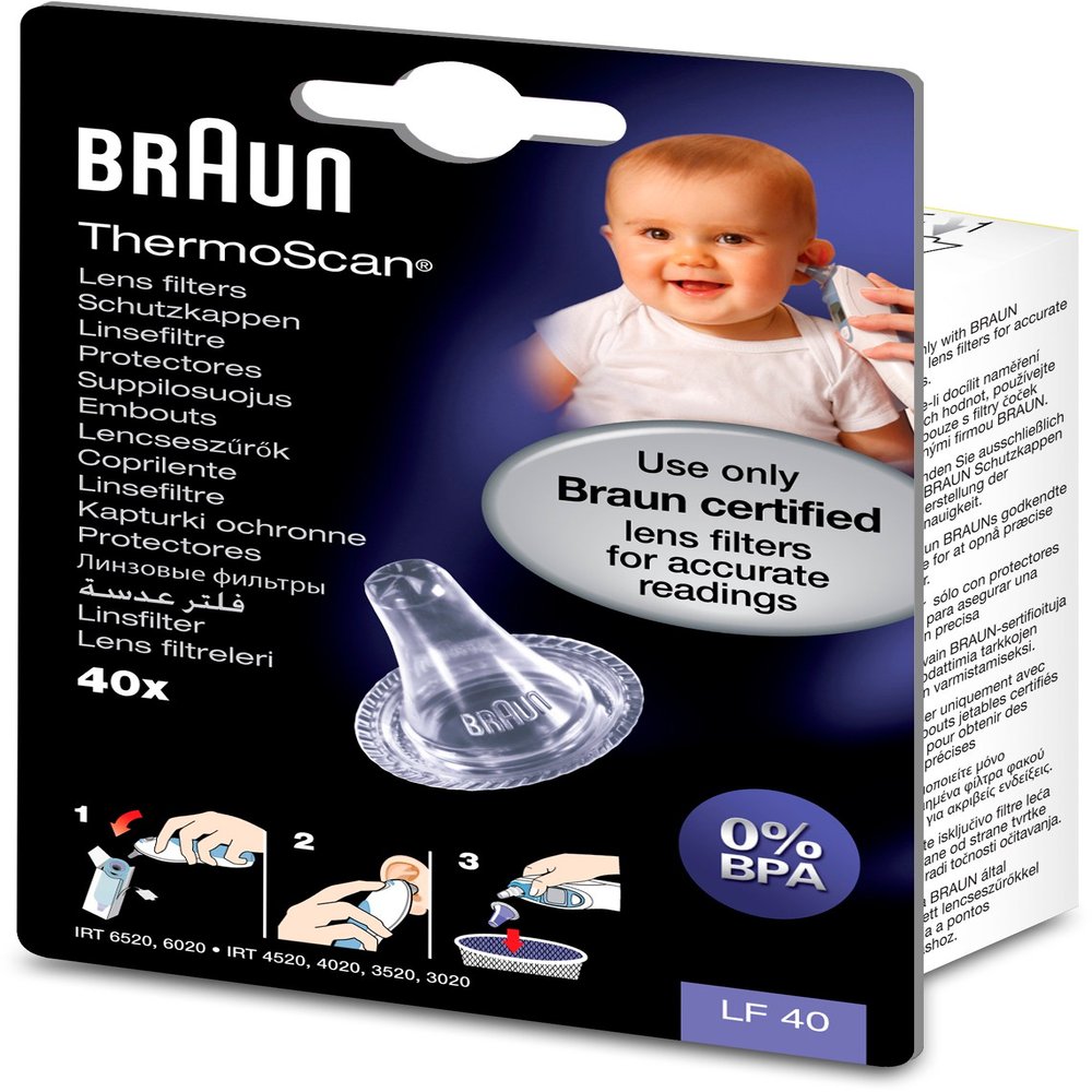 Braun Lens Filters LF40 Ear Thermometers- Pack of 40