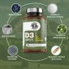 Barefoot Nutrition - Vitamin D3 Complete 4000 IU, with Vitamin K2 MK-7, Magnesium, Boron & Zinc Supplement, High Strength Formula for Bone and Normal Health Function, 60 Capsules view 3