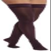 JOBST Opaque Thigh High with Silicone Dot Top Band, 20-30 mmHg Compression Stockings, Closed Toe, Small, Cranberry view 1