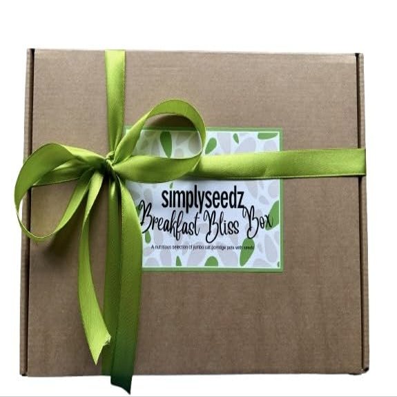 Simplyseedz Jumbo Porridge Oat Pot Gift Selection Box, Breakfast Bliss, 6 x 60g pots Fibre rich Gut healthy Vegan friendly