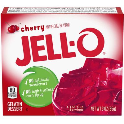 Jell-O Cherry Gelatin Dessert 85g Box