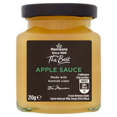 Morrisons The Best Bramley Apple Sauce with Kent Cider, 210 g, Pack of 6