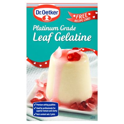 Dr. Oetker Platinum Grade Leaf Gelatine, 13 g, Pack of 10