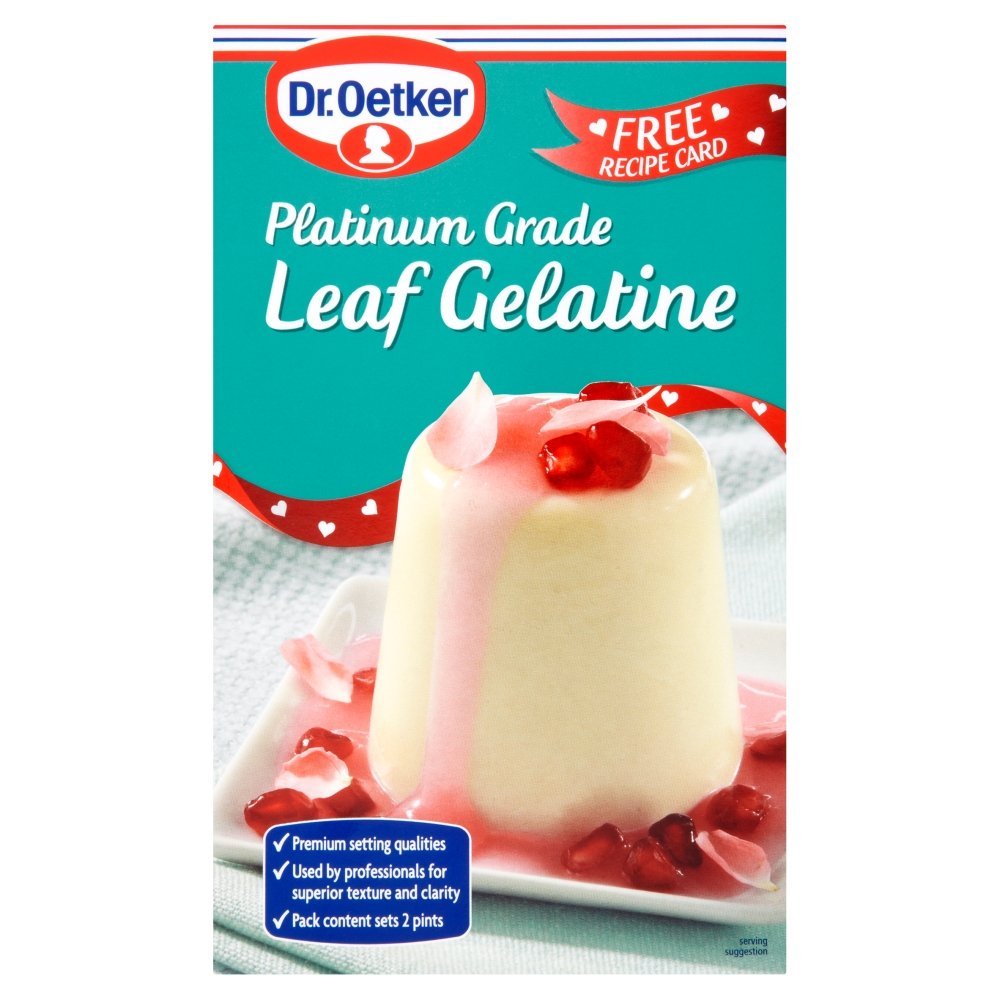 Dr. Oetker Platinum Grade Leaf Gelatine, 13 g, Pack of 10