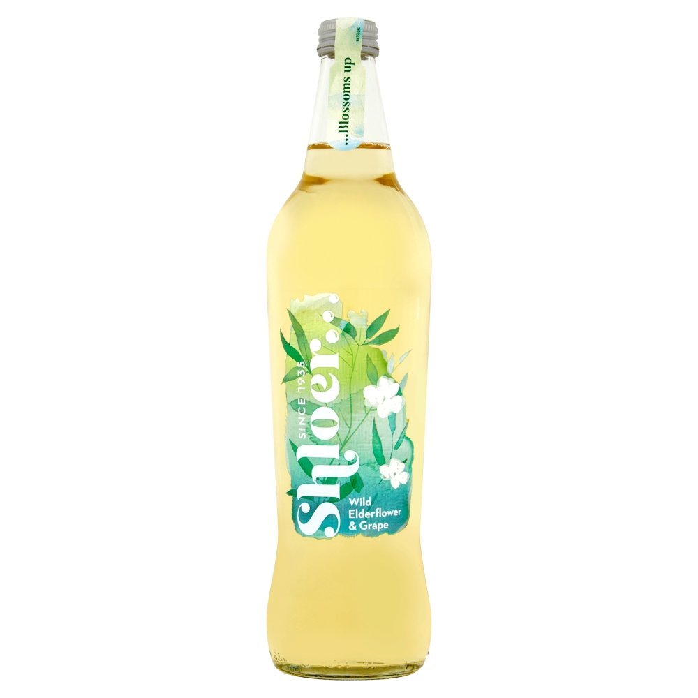 Shloer Sparkling White Grape and Elder Flower Juice Drink, 750 ml, Pack of 6