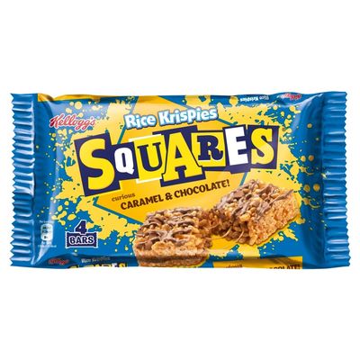 Kellogg's Rice Krispies Caramel and Chocolate Squares, 145 g, Pack of 18