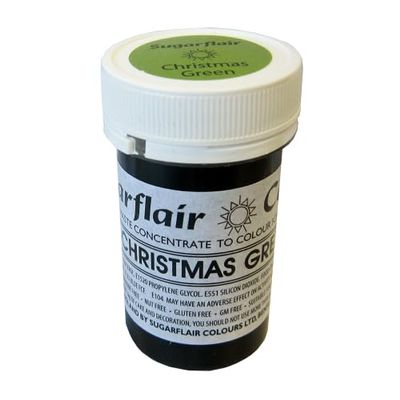 10 x Sugarflair 25g Christmas Green Tartranil Paste Gel Edible Food Colour Icing