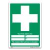 Clearly Indicate First Aiders & Aid Equipment Locations - Versatile First Aid Signs - A5 1mm Rigid Plastic - Compliance with EU & UK Legislation, BS EN ISO 7010 & BS 5499 view 1