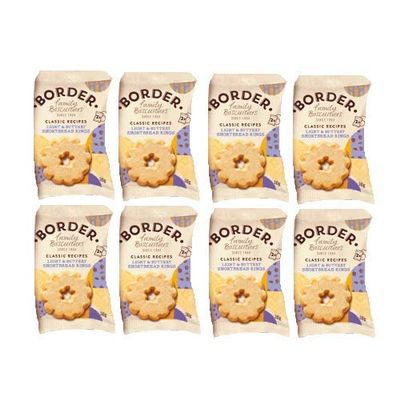 Shortbread Rings - Luxury Mini Packs Of 2 Border Biscuits (Pack of 8)