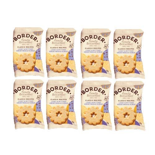 Shortbread Rings - Luxury Mini Packs Of 2 Border Biscuits (Pack of 8)
