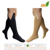 HealthyNees 2 Pairs Set Closed Toe 20-30 mmHg Zipper Compression Fatigue Swelling Circulation Knee Length Socks (L/XL) view 2