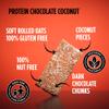 Getbuzzing Nut Free Oat Protein Flapjack Bars  Gluten Free Healthy Snack with Natural Ingredients, High Fibre & School Safe  12 x 55g Pack  [Chocolate Coconut] - Supports Running, Cycling and Gym view 3