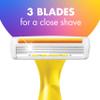 BIC Soleil Smooth Colors Women's Disposable Razors With Aloe Vera and vitamin E Lubricating Strip for Enhanced Glide, With 3 Blades, 14 Count view 3