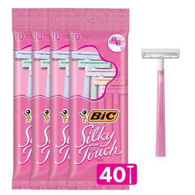 Bic Silky Touch Shavers, 10 Per Pack (4 Packs)