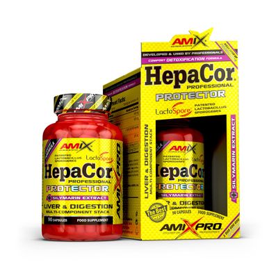 AMIX - Dietary Supplement - HepaCor Protector in 90 Capsules - Helps Maintain Liver Health - Supports Your Intestinal Flora - Contains Probiotics