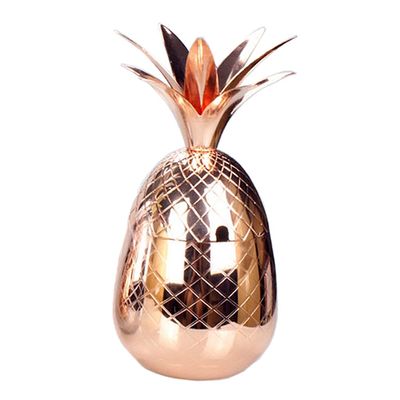 MagiDeal 500ml Pineapple Tumbler Stainless Steel Mug, Rose Gold