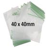 100X 40 x 40mm Heavy Duty Small Tiny Poly Plastic Sealy Grip Zip Lock Zipper Seal Gummy Bags Baggies BAGGYS (CPUK Exclusive) view 1