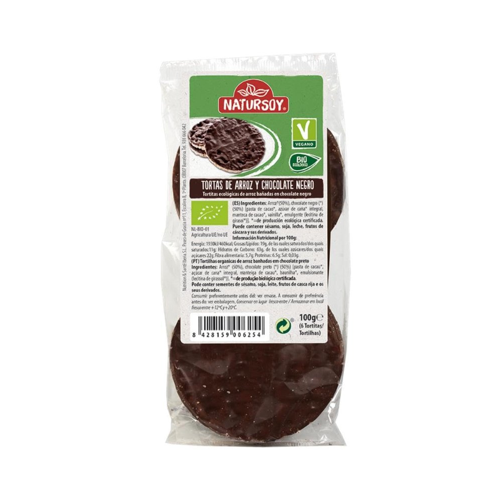 Black Chocolate Rice Cakes 100 g.