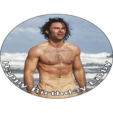 7.5" Aiden Turner Poldark Personalised PRE-Cut Icing Cake Topper
