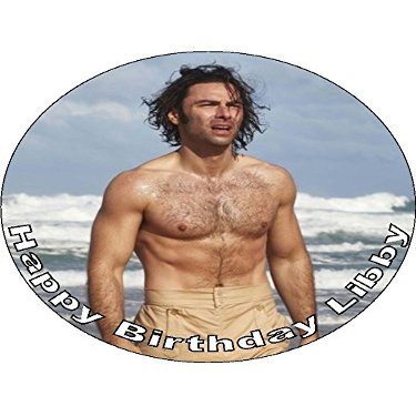 7.5" Aiden Turner Poldark Personalised PRE-Cut Icing Cake Topper