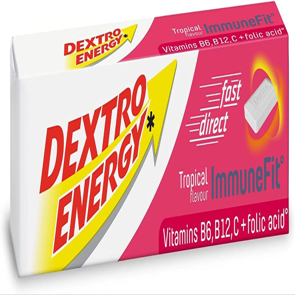 Dextro Energy Glucose Tablets Tropical 47g x 12 Packs Sports, Energy, Endurance