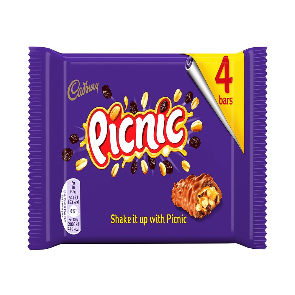 Cadbury Picnic Chocolate Bar, 128 G