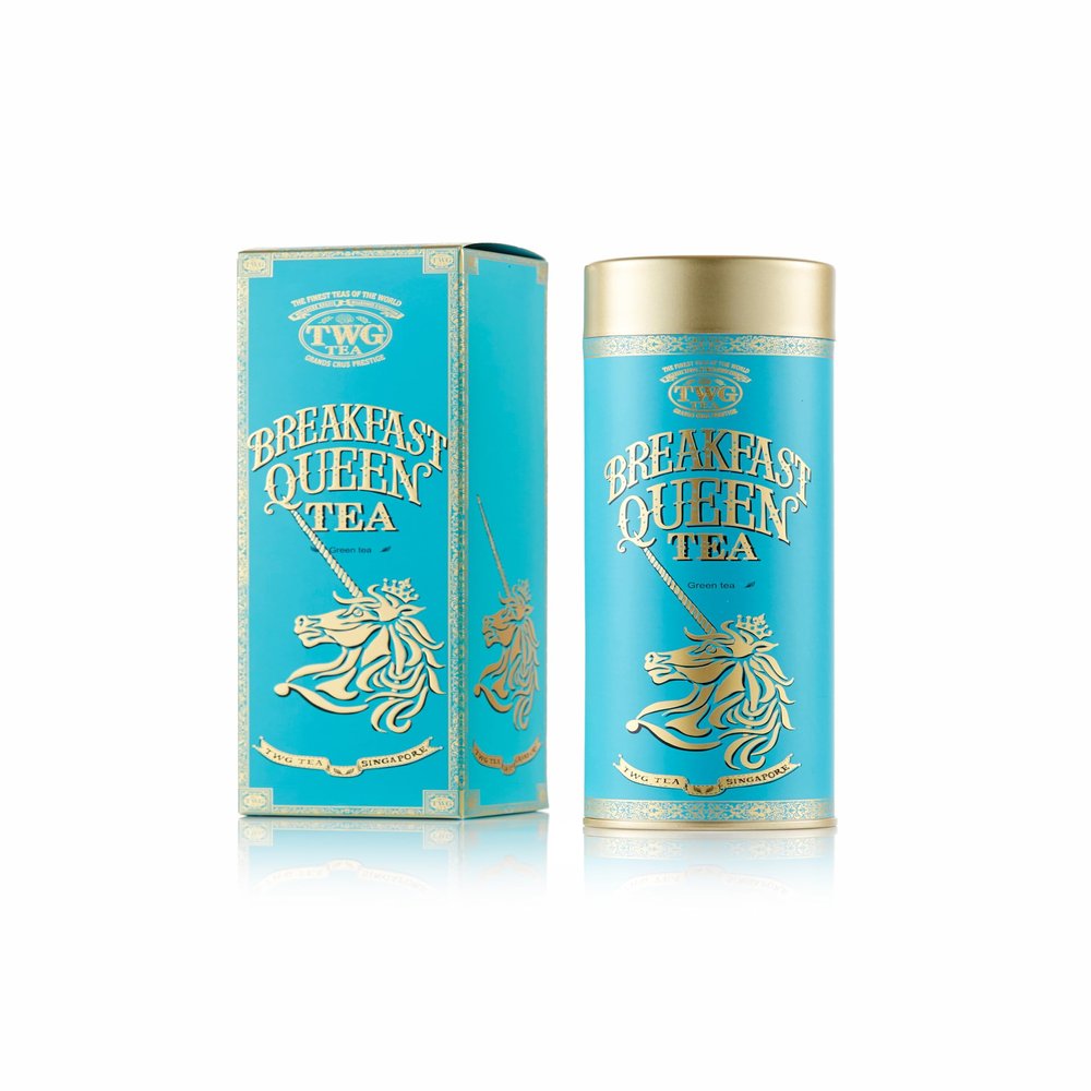 TWG Tea | Breakfast Queen Tea | Loose Leaf Green Tea | Rose Petals | Haute Couture Tin, 100g | Gift Set