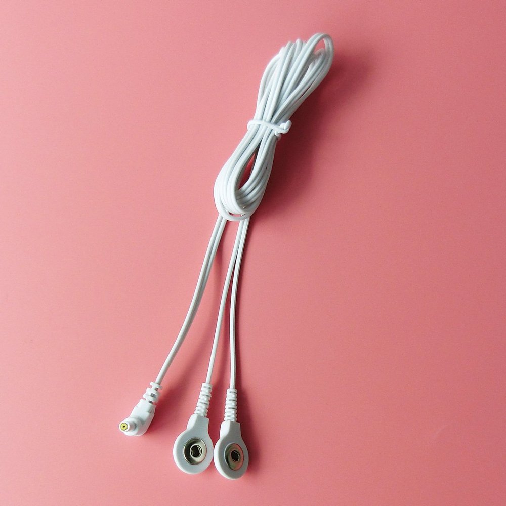 2Pcs/lot Replacement Electrode Wires for Digital Massager Units or TENS 7000 and TENS Electronic Therapy Machines