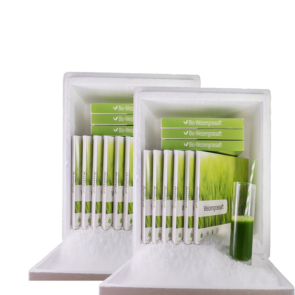 Agrospr Outs Organic Wheat Grass Juice Scubes Half Year Box Tiefgefroren/Austrian Farming/Straight From The Farmer at 301