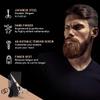 ONTAKI 5.5" Beard Moustache Scissors Professional Japanese Steel Comb Carrying Pouch Beard Mustache Trimming Hand Forged Bevel Edge Precision Men Facial Hair Grooming Kit Body Facial Hair Silver Gold view 2