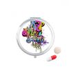 DIYthinker Graffiti Street Culture Colorful Rap Words Travel Pocket Pill case Medicine Drug Storage Box Dispenser Mirror Gift view 1